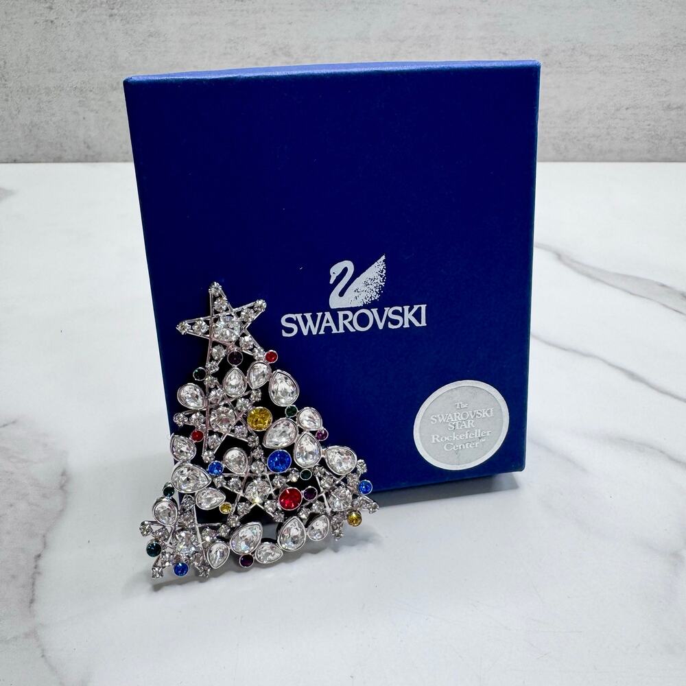 Swarovski | 2006 Multi Rockefeller Christmas Tree Brooch Pin (Article #1514719)